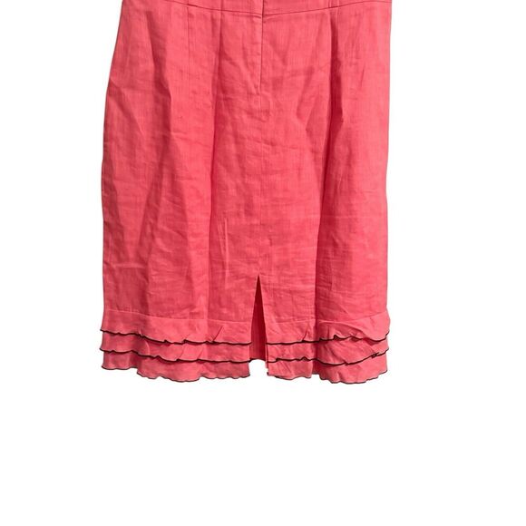 Mercer & Madison Sz 10 Linen Dress‎ Feminine Ruffles Office Cruise - Picture 5 of 15